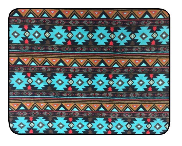 Peace Stripe Turquoise Throw