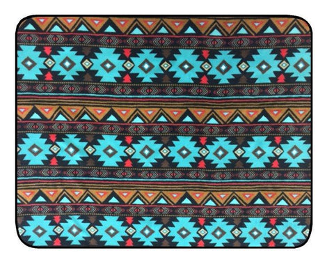 Peace Stripe Turquoise Throw