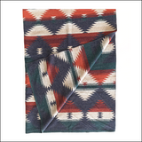 Buffalo Cross Blanket – Forest Green & Navy Blue