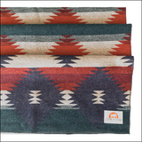 Buffalo Cross Blanket – Forest Green & Navy Blue